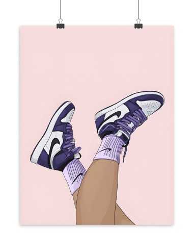 Poster Jordan 1 Court Purple