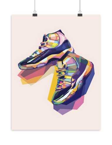 poster jordan 11 multicolore