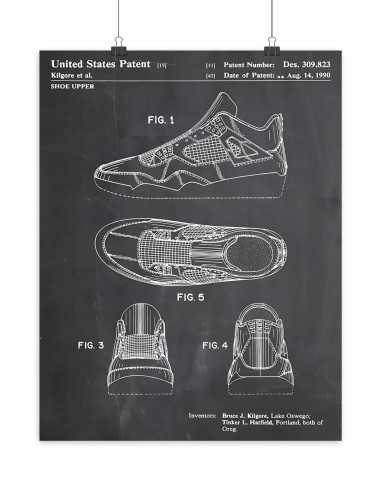 poster jordan 4 design black