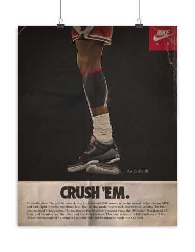 Poster Jordan 3 Retro Ad Black Cement