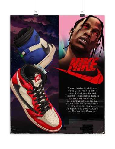 Poster Travis Scott AJ1 "Retro Ad"