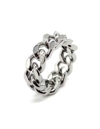 bague cuban link argent