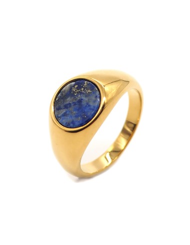 Bague Earth dorée & lapis lazuli