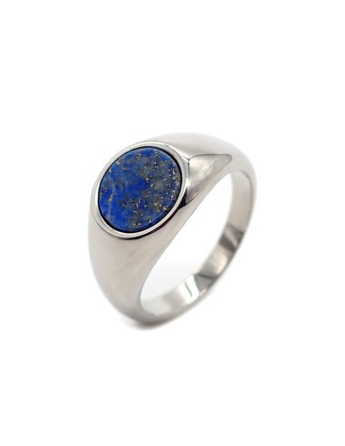 Bague Earth argentée & lapis lazuli