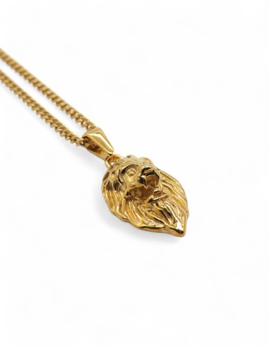 Collier doré streetwear pendentif lion